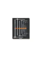 Beta Tools M69 9pc T-Handle with Hex Male Ends Set in Soft Tray for Roller Cabs