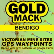 BENDIGO GOLD WORKINGS + MINE SITES - GPS Waypoints Map .KML DIGITAL FILE EMAILED