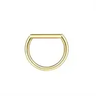 G23 Titanium Piercing D Shape Segment Ring Clicker Ear Cartilage Tragus Helix Li