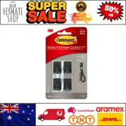 Command Small Matte Black Hooks - 4 Pack ‎Removable Hooks with Strips NEW AU