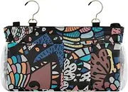 Amooorous Bedside Caddy Organizer Desk Hanging Organizer Bag for Home, College, Dorm, Bunk/Hospital Bed, Crib Bed Rails Colorful Boho Vintage Floral Patterns