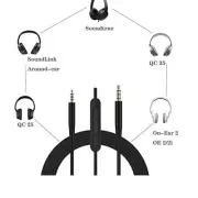 Headphone Replacement Cord Cable 2.5mm 1.4M Length for QC25 35 35II NC700,