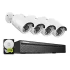 SANNCE 5MP Home PoE Security System 8 Channel NVR 4 Camera 2TB HDD Two Way Audio