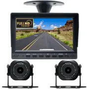 7" Car Monitor Screen Reversing 2 Camera IR CCD 4PIN Backup Kit Truck RV Caravan
