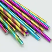 Rainbow Striped Paper Straws 20pk