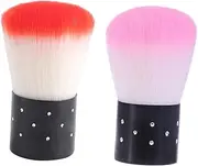 ERINGOGO 2Pcs Nail Dust Brush Comfortable Fingernail Scrubber for Easy Nail Cleaning Portable Nail Powder Brush for Salon Home Use Includes Brushes