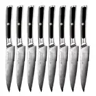 Sunnecko Serrated Steak Knife 5 inch Meat Slicer Damascus Steel Dinner Cutlery