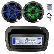 Dual Marine Radio, Spa Bezel,Adapter,Antenna,Wire, 2x 6.5" 120W LED Speakers