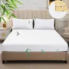 100% Viscose Derived from Bamboo Cooling Fitted Sheet with Pillow Cases for H...