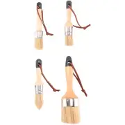 4 PCS Chalk And Wax Paint Brush Furniture , Small Round Oval Brush with6560