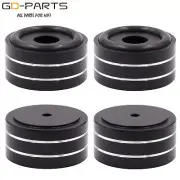40x20mm Aluminum HIFI AMP Speaker Isolation Stand Turntable DAC Feet Pad Black*4