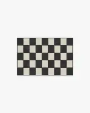60' x 90' | Machine Washable Runner Rug | Kid & Pet Friendly | Indoor Rug | Jaque Checkered Black Rug | Ruggable