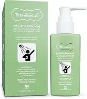 Teenilicious Body Acne Wash with 1% ww Salicylic Acid & Tea Tree Oil | Reduces Acne Breakouts, Acne Scars | Chemical & Paraben Free | All Skin Types for Women & Men - 100ml