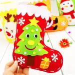 聖誕節DIY彩色聖誕襪 聖誕禮物襪 材料包 手作 DIY