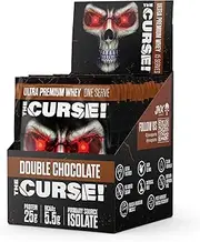 JNX SPORTS The Curse! Ultra Premium Whey Protein Powder Double Chocolate 15 Box Samples | 25g Protein Per Serve, Primary Source Whey Isolate
