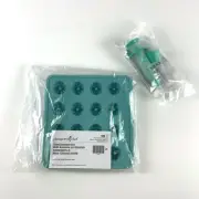 Pampered Chef Fluted Chocolate Mold #1608 & Chocolate Drizzler #1458 Turquoise