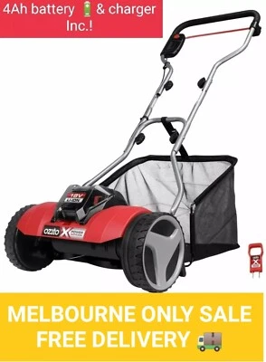 OZITO 18V Cordless Electric Scissor Cylinder Lawn Mower 4AhBattery Kit MELB.ONLY