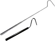 Ipetboom 2pcs Telescopic Snake Hooks Snake Tool Stainless Steel Reptile Catching Supplies 68cm Easy to Use Reptiles