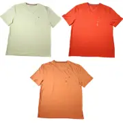 Tommy Hilfiger Men's Core T-shirt V-neck Solid Flag Logo Essential Tee