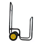 Metal Firewood Log Cart Carrier Wheeled Dolly Hauler Indoor Outdoor Wood Rack