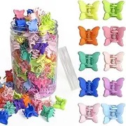 Mini Butterfly Hair Claw Clips, Butterfly Hair Clips for Girls 100 Pack -10 Assorted Colorful Hair Accessories for Girls and Women - 90s Y2K Cute, Small