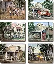 Cinnamon Times Now Past Placemats 6-Pieces Set, 34 x 26.5 cm, Multicolor