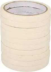 Mobestech Easy Removal Masking Tape 1cm x 20m Roll Paper Tape for Painting Decor Automotive 10 Rolls Bundle