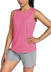 [WILLIT] Women's Workout Tank Tops Sleeveless Running Yoga Tops Quick Dry Active Shirts Gym Exercise Loose Fit
