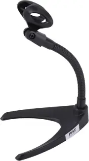 Pyle Desktop Microphone Stand - Universal Tabletop Mic Holder W/ Flexible 8.2''
