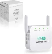 Ultraxtend WiFi Booster 2024 with Ethernet Port 2.4G Speed up to 300 Mbps...
