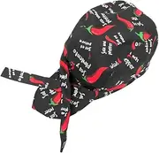 [BESTYASH] Adjustable Ribbon Chef Hats for Men Women Soft Pirate Turbans for Kitchen Catering and for Chefs and Bakers