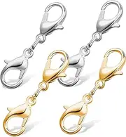 [DIYEAH] 4 Pcs Lobster Clasp Bracelet Clasps and Closures Necklace Shortener Necklace Extenders Alloy