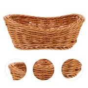 Rattan Bread Basket Baskets for Serving Round Kitchen Fruit Fruits