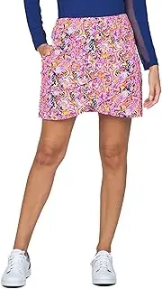 [IBKUL] Athleisure Wear Sun Protective UPF 50+ Icefil Cooling Marissa Print Layered Skort - 60656