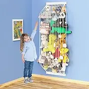 VOMELON Space-Saving Stuffed Animal Hammock Durable Elastic Rope Toy Net for Kids' Room Organization Easy Wall or Door Installation Perfect Nursery Decor and Plush Toy Storage Solution