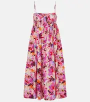 [Ulla Johnson] Ulla Johnson Lucille floral cotton maxi dress AU 16 multicoloured