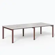 HOLGVE Conference Table, Large Rectangular 94.48L x 47.24W Inches Meeting Desk, for 8-10, with Rectangle Grommet, Executive Seminar Table Boardroom Desk