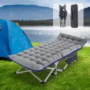 BOZTIY Camping Cot 75"x28" Heavy-Duty Folding Bed W/ Storage Bag (900-lb Cap)