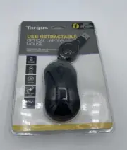 Targus USB Retractable Optical Laptop Mouse, Black Brand New