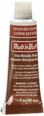 Amaco Rub 'N Buff Wax Metallic Finish, Spanish Copper, 0.5-Fluid Ounce