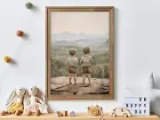 Brothers Print Boy Adventure Nursery Little Boys Room Decor Brothers Painting