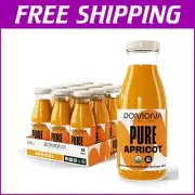 Pure Organic Apricot Juice - No Sugar, Vegan & Kosher - 12 Glass Bottles 8.4 oz