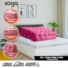 SOGA 4X 180cm Pink Triangular Wedge Bed Pillow Headboard Bedside Tatami Cushion