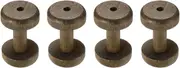 uxcell 4Pcs Wooden Bobbins, 1.69" x 2.76"(WxH) Unfinished Wooden Spools Wire Weaving Bobbins Empty Thread Spools for Crafts DIY Art Embroidery Sewing Thread Twine, Brown
