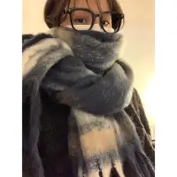 在飛比找ETMall東森購物網優惠-韓版彩虹格子女冬季保暖防寒加厚