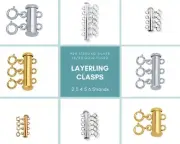 Layering Clasps 2 3 4 5 6 Strand Sterling Silver 14KGold Filled Necklace Connect