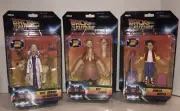 Set Of 3 NECA Back To The Future Marty Doc Biff 6" Action Figure Classics NEW