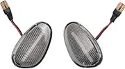 2pcs Smoke Lens Dynamic Flowing Turn Signal Side Marker Light Blinker Lamp For Alfa For Romeo 145 146 Type 930 1994-2001(Crystal style)