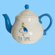 Rae Dunn Artisan Collection Disney Alice in Wonderland Tea Time Ceramic Teapot