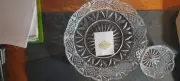 Godinger Dublin Crystal Chip and Dip Two Piece Server 12” NIB
